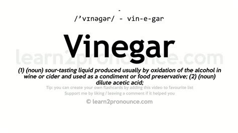Vinegar Definition Simple