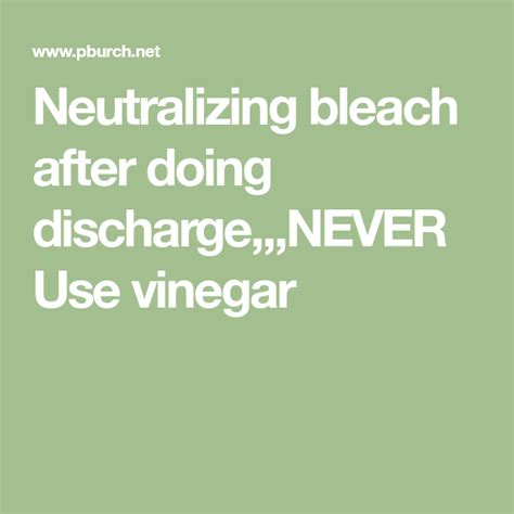 Vinegar Neutralize Bleach