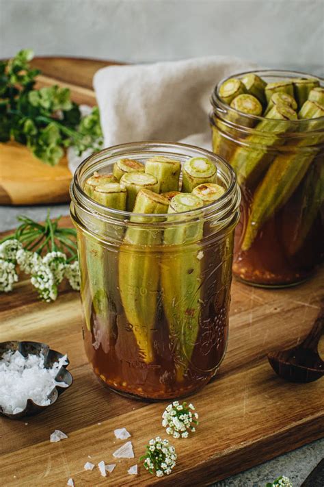 Vinegar Pickled Okra