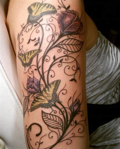 Inspirational Vines And Flowers Tattoo Designs Ideas