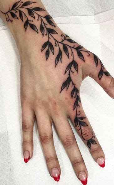 Vines Hand Tattoo