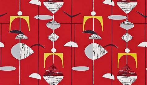 Vintage 1950s Wallpaper Patterns ‘Mobiles’ 1950’s Original Design