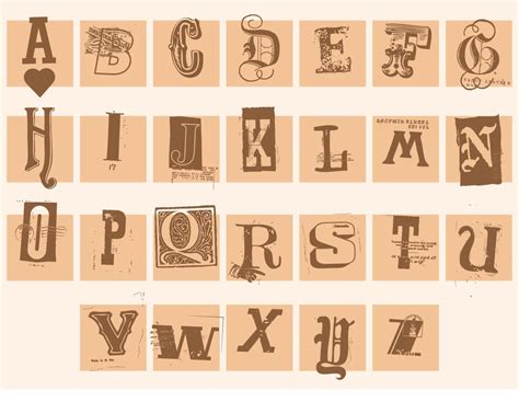 Vintage Typography Spured Alphabet Fonts The Graphics Fairy
