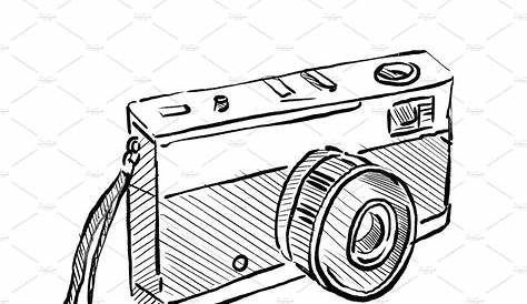 Vintage Camera Drawing Easy Old Timey By Karl Addison