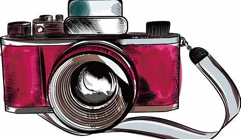 Vintage Camera Vector Png Hand Drawn Color Transparent PNG & SVG