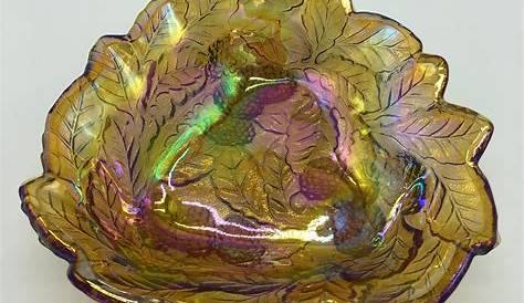 Vintage Amberina Carnival Glass Bowl 10 5 Wide 3 Tall