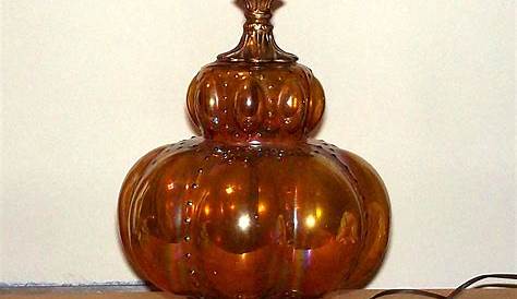 Large Vintage Carnival Glass Lamps Collectors Weekly