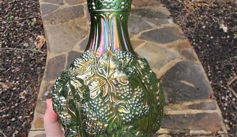 Vintage Fenton Carnival Glass Vase Purple Opalescent Sold Ruby Lane