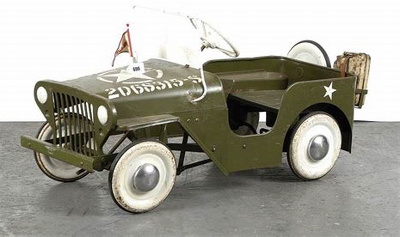 vintage childs ride on pedal jeep for sale