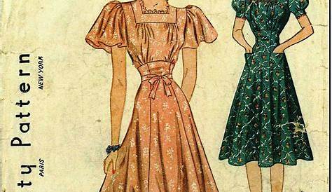 1940s Ladies Two Piece Day Dress Reproduction 1941 Sewing