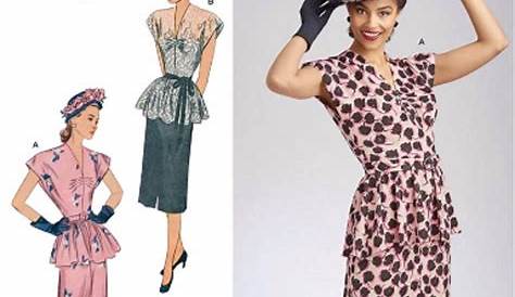 dubarry 40s 1940s dress pattern, Vintage sewing patterns