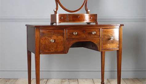 Antique Queen Anne Style Burr Walnut Dressing Table