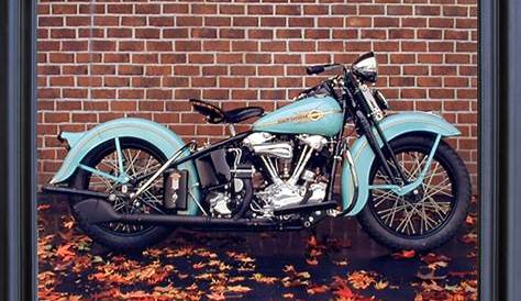 Vintage Harley Davidson Framed Art