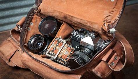 Brown Leather Camera Bag Vintage Perrin Camera Case by