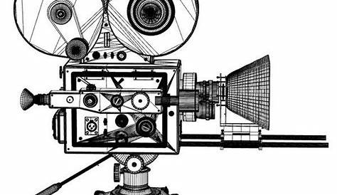 Vintage Movie Camera Drawing Old Vector Illustration Download Free