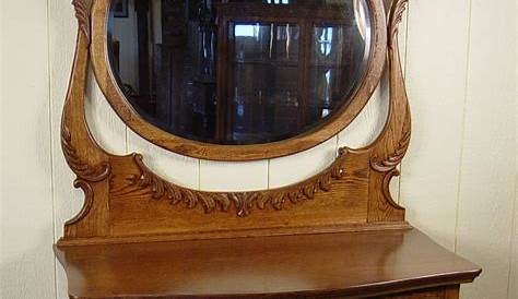 Antique Tiger Oak Dresser and Mirror Antique dresser