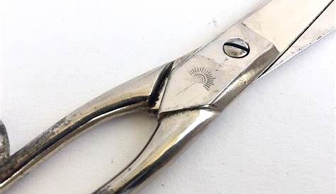 Vintage 19c 20c Sewing Iron Scissors Spirale Solingen Germany Tailor