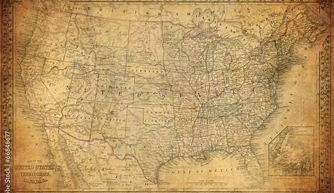Old Map of United States Vintage Map Postervintage Pictorial - Etsy UK
