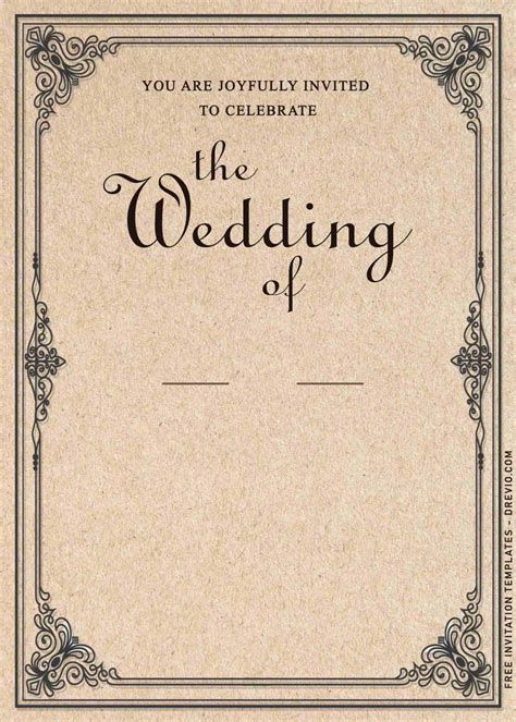 Vintage wedding invitation card template 528924 Vector Art at Vecteezy