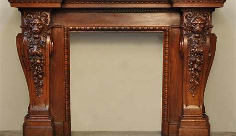 Vintage Wood Mantel For Sale Large en W117 19th Century Antique Fireplaces