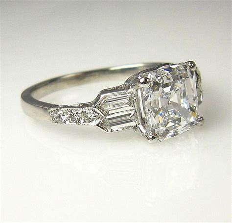 Vintage Asscher Cut Engagement Rings