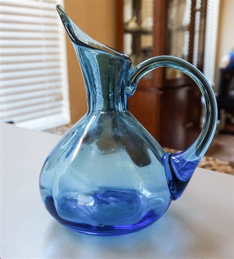 vintage blenko glass pitcher