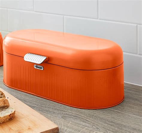 Vintage Bread Bin Orange