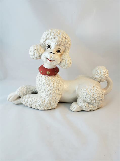 vintage ceramic poodle figurines