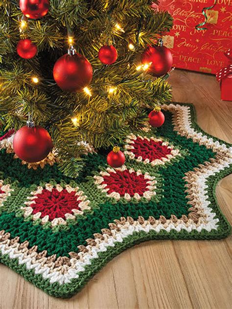vintage christmas tree skirt crochet pattern