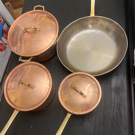Vintage Copper Pot Set