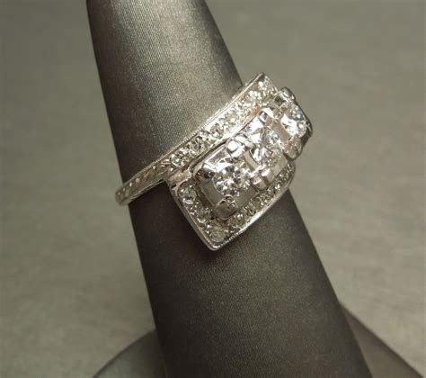 vintage diamond bypass ring