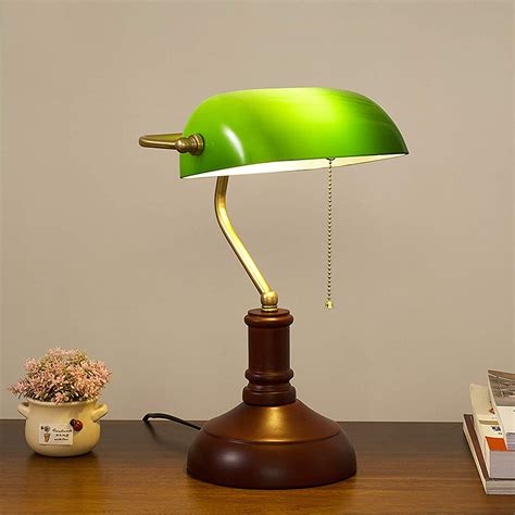 vintage green bankers desk lamp