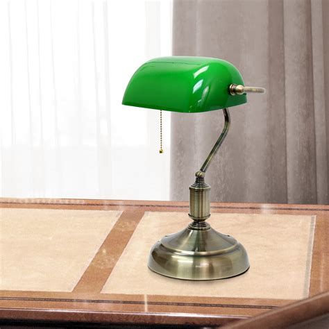 vintage green bankers desk lamp
