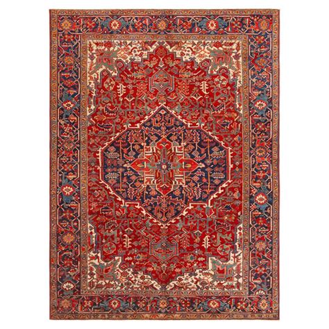 Vintage Heriz Ruby Rug