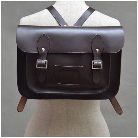 vintage leather satchel backpack