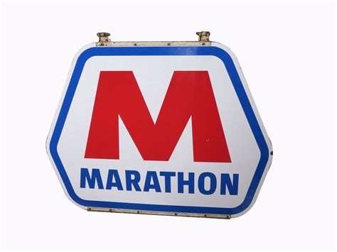 vintage marathon oil sign