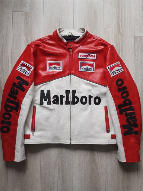 vintage marlboro racing leather jacket