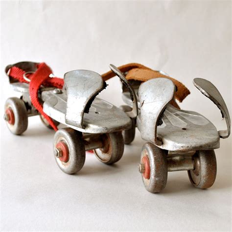 vintage metal roller skates