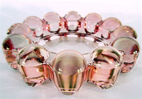 vintage pink glass ashtray