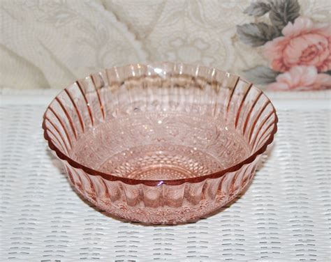 vintage pink glass bowls