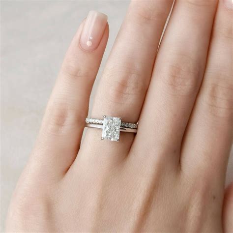 vintage radiant cut engagement rings