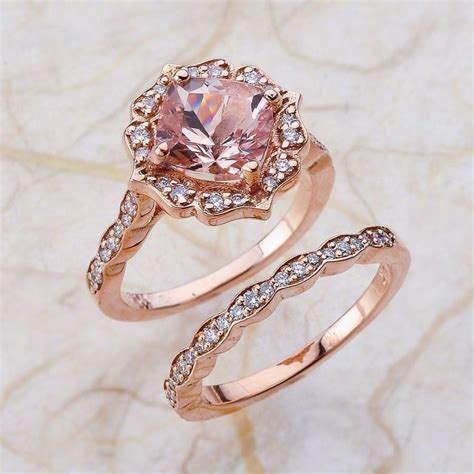 Vintage Rose Gold Wedding Band with Diamonds