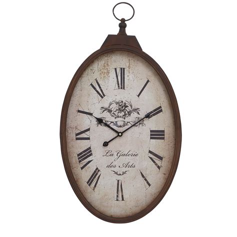 vintage small oval wall clock