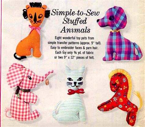 Vintage Stuffed Animal Patterns Free