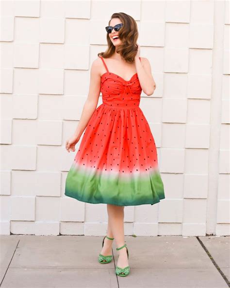 home.furnitureanddecorny.com:vintage style watermelon dress