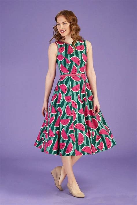 vintage style watermelon dress