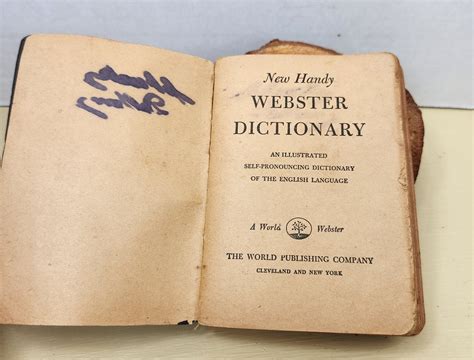 vintage webster dictionary