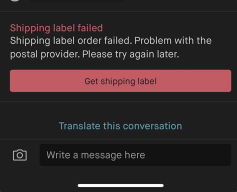 Vinted Shipping Label Failed Evri