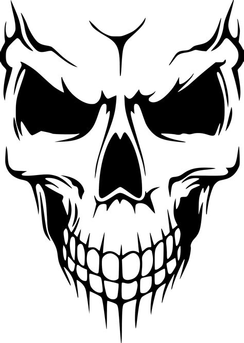 Skull SVG human skull Vector Images silhouette Clip Art for Etsy