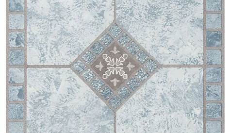 casablanca blue vinyl floor tiles by zazous